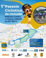 PRF / DF promove passeio ciclístico em ação contra o câncer infantil.