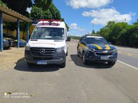 PRF recupera ambulância em Marechal Floriano/ES