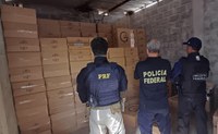 Operação conjunta da PRF, Receita Federal e Polícia Federal apreende 200 mil maços de cigarros contrabandeados em Serra