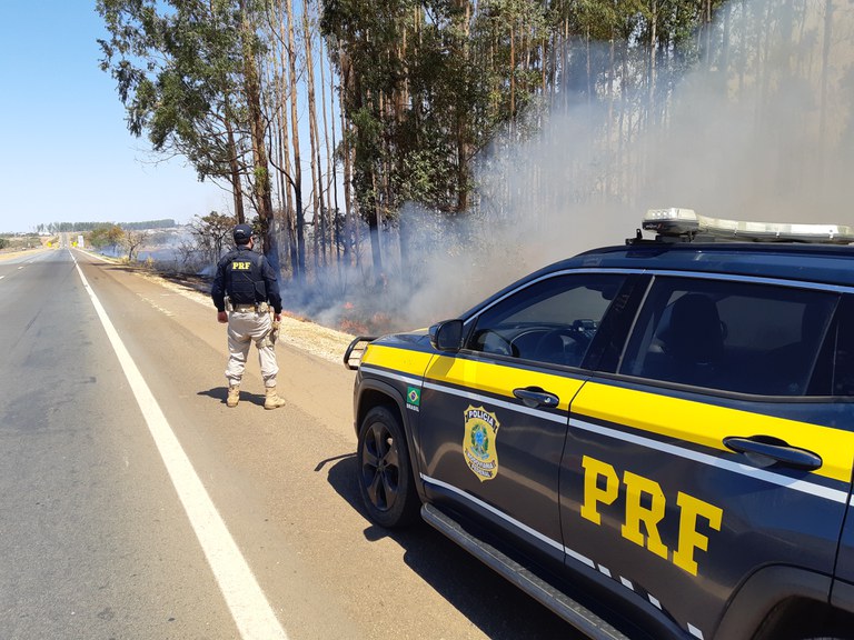 PRF alerta sobre o risco de queimadas em rodovias