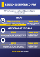 PRF no Maranhão realiza leilão virtual de veículos oficiais