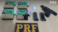 PRF localiza arma, munições e comprimidos de anfetamina em Porto Franco/MA
