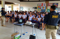 PRF promove palestras de educação para o trânsito em escola no município de Campestre do Maranhão/MA
