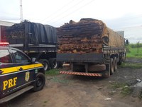 Licença inválida: PRF apreende 22m³ de madeira ilegal