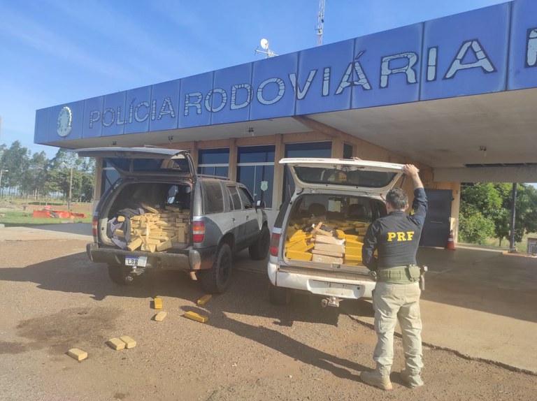 Em Nova Andradina, 1,3 tonelada de maconha é apreendida em dois veículos