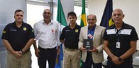 Superintendente substituto da PRF/MS recebe visita do vereador de Paranaíba