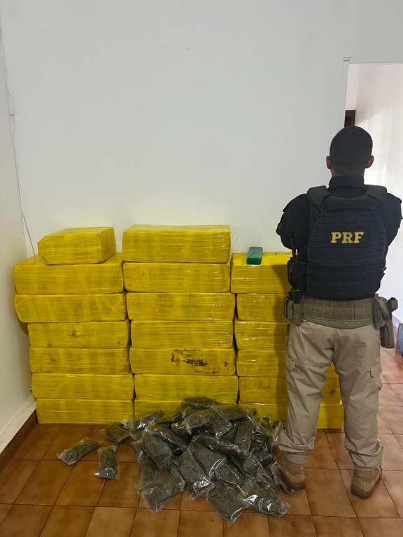 PRF apreende 665 Kg de maconha e recupera veículo em Caarapó (MS).jpg