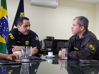 Superintendente da PRF/MS recebe visita do Diretor do DOF