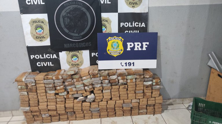 PRF e DENAR apreendem 248,5Kg de cocaína em Campo Grande (MS)