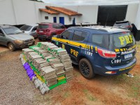 PRF apreende 1.987 kg de maconha e recupera caminhonete em Itaquiraí (MS)