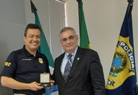 Superintendente da PRF/MS recebe visita do superintendente de Inteligência da Sejusp