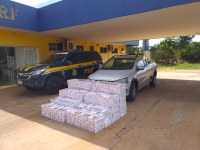 PRF apreende em Água Clara (MS) 8.500 maços de cigarros contrabandeados