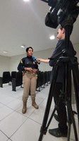 Polícia Rodoviária Federal participa de reunião, em Campo Novo do Parecis, para resolver problemas com veículos estacionados sobre a BR 364 aguardando para carregar e descarregar nas empresas