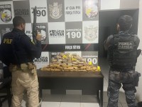 PRF apreende droga em ação conjunta com a Força Tática da Polícia Militar do Mato Grosso