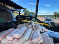 Em Rondonópolis-MT, PRF apreende homem transportando droga em veículo roubado