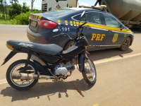 Motocicleta produto de furto é recuperada pela PRF em Sinop-MT