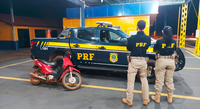 PRF recupera motocicleta com registro de furto