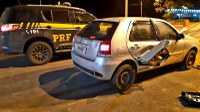 PRF apreende veículo com documentação irregular e detém seu condutor, após tentativa de fuga