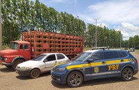 PRF resgata caminhoneiro refém, prende dois assaltantes e apreende uma arma de fogo em Uberlândia (MG)