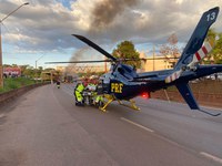 PRF e SAMU realizam resgate aeromédico na BR 381 em Igarapé (MG)