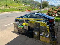 Em Leopoldina (MG), PRF apreende cerca de 592 kg de maconha e recupera veículo com registro de furto/roubo e adulterado
