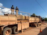 PRF apreende cerca de 20 m³ de madeira ilegal, em Itaituba/PA