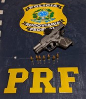 PRF apreende arma de fogo municiada, em Redenção/PA