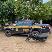 PRF recupera motocicleta roubada, em Abel Figueiredo/PA