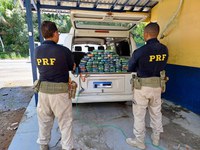 PRF apreende 72 kg de crack escondidos em veículo utilitário na BR-316, em Cachoeira do Piriá/PA