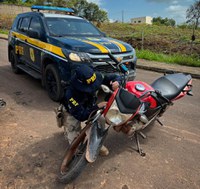 PRF apreende motocicleta adulterada, em Novo Repartimento/PA