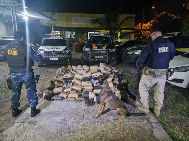 PRF apreende 325 kg de maconha escondidos em fundo falso e pneus de caminhão, em Marabá.jpg