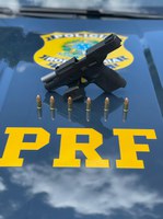 Em Redenção/PA, a PRF prendeu um homem por porte ilegal de arma de fogo