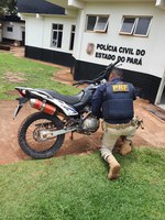 Em Itaituba/PA, a PRF apreendeu uma motocicleta adulterada