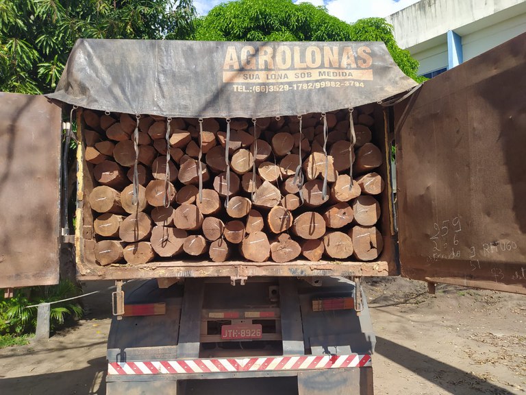 PRF apreende 21,95m³ de madeira ilegal, em Marabá