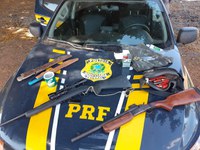 Em Dom Eliseu/PA, a PRF apreende armas e munições