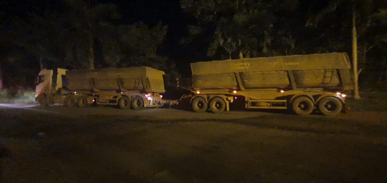 Em Marabá/PA, a PRF apreende 105 toneladas de minério transportada ilegalmente