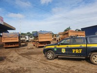 Em Marabá/PA, a PRF apreende 100.000kg de minério transportado ilegalmente