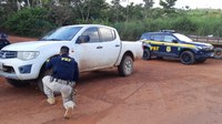 PRF recupera caminhonete roubada, em Medicilândia/PA