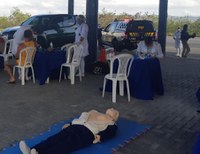 PRF na Paraíba participa de comando de saúde em parceria com SEST/SENAT pelo Dia do Motorista