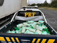 Em operação conjunta, PRF e PF apreendem quase meia tonelada de cocaína e pasta-base