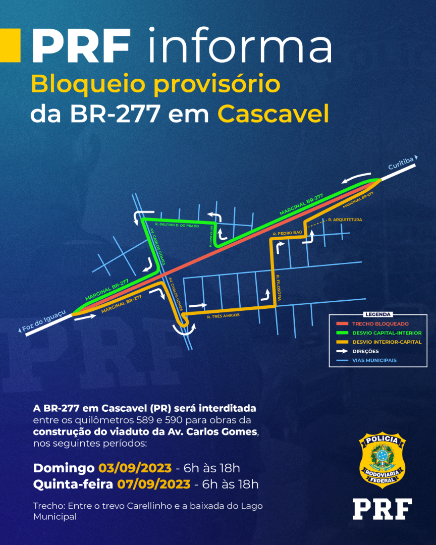 Curitiba terá duas corridas no domingo (27); veja os desvios de