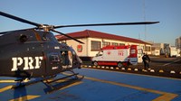 Em uma semana, novo helicóptero da PRF faz 18 atendimentos pelo SUS no Paraná