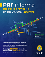 BR-277 tem desvio de tráfego neste feriado em Cascavel/PR