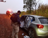 PRF apreende carga de cigarros em carro clonado