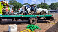 PRF apreende carro carregado de maconha em Cascavel (PR)