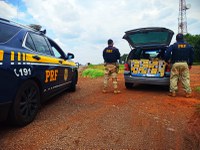 PRF apreende carro recheado de cigarros contrabandeados no Paraná