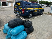 PRF apreende 94 Kg de maconha na BR-235 após motorista tentar fugir