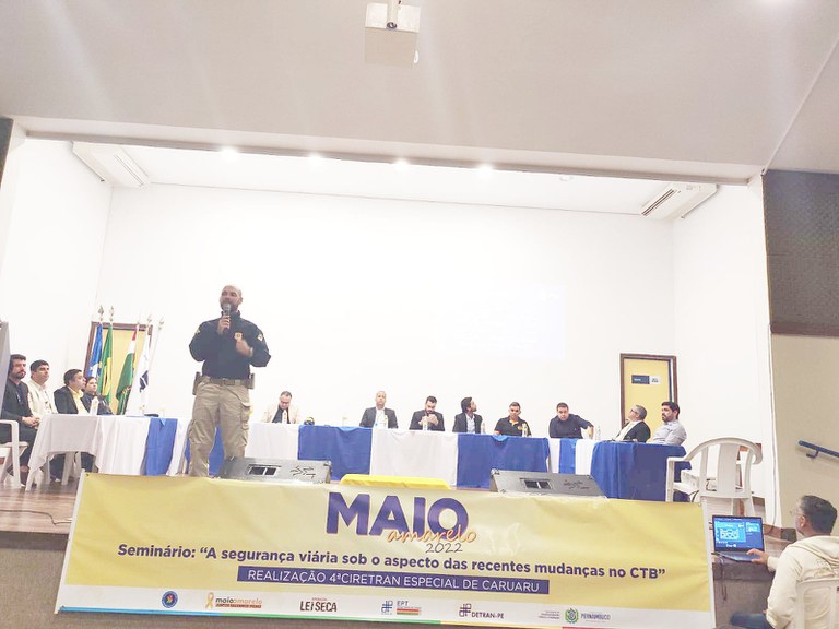 PRF participa de seminário do Maio Amarelo no Sest Senat em Caruaru