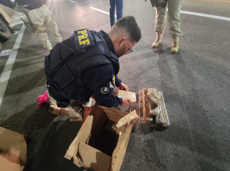 PRF, ANTT e Sefaz apreendem maconha e cocaína dentro de ônibus em Garanhuns