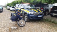 Em Piripiri/PI: PRF recupera às margens da BR 343 motocicleta que havia sido tomada de assalto em Piracuruca/PI e prende homem pelo crime de Receptação